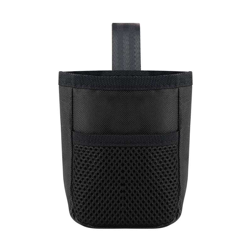 Bolsa de treino portátil para cães, cor preta, feita de material Oxford, com rede respirável na parte inferior.