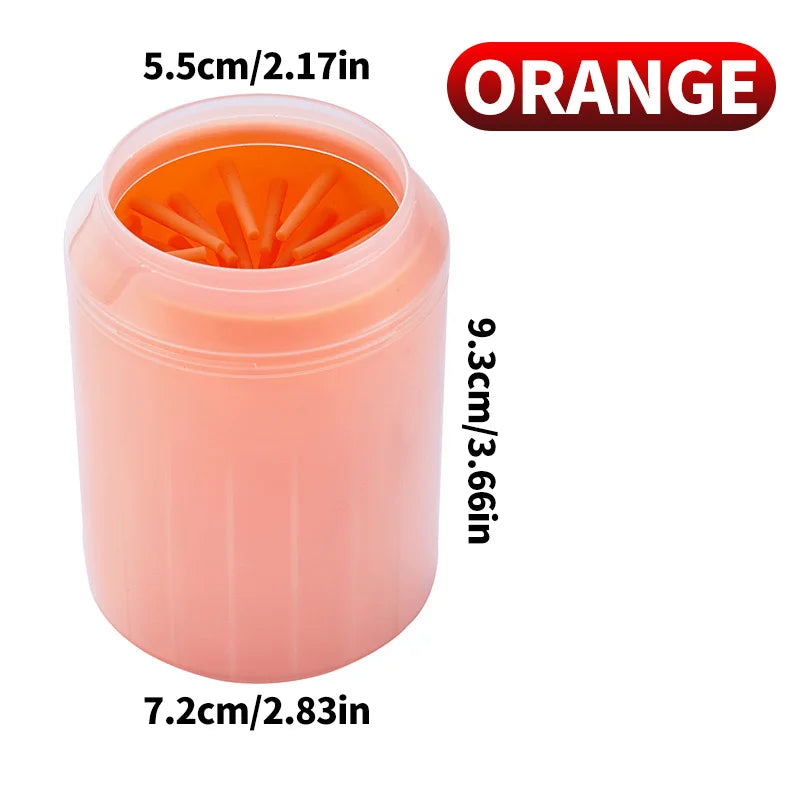 Pet Foot Washing Cup - Soft Silicone Bristles, Deep Cleaning, Convenient and Fast, Suitable for Cats and Dogs, Dog Paw Cleaner -