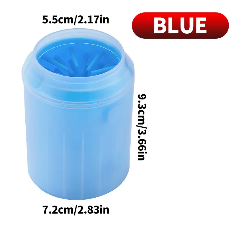 Pet Foot Washing Cup - Soft Silicone Bristles, Deep Cleaning, Convenient and Fast, Suitable for Cats and Dogs, Dog Paw Cleaner -