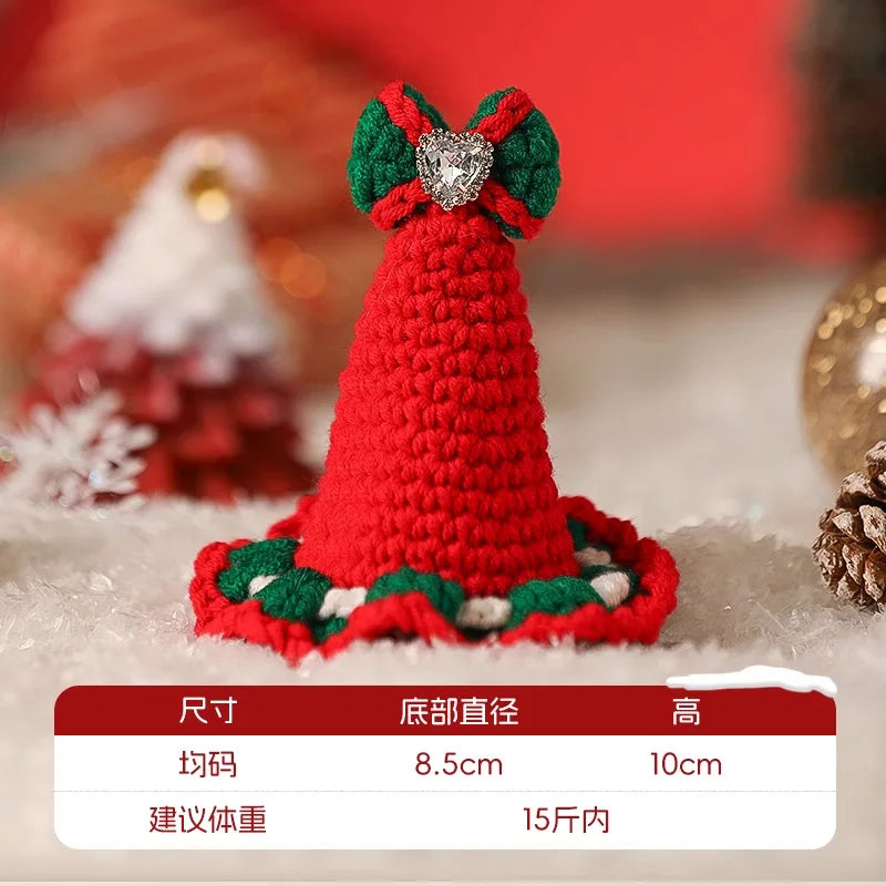 Pet Autumn and Winter Pet Scarf Cute Bow Collar Cat Accessories Bib Cat Hat Dog Scarf Christmas Dog Accessories for Small Dogs