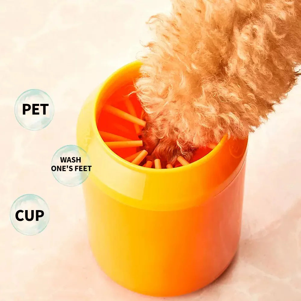 Pet Foot Washing Cup - Soft Silicone Bristles, Deep Cleaning, Convenient and Fast, Suitable for Cats and Dogs, Dog Paw Cleaner -